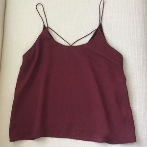 Strappy Maroon Tank Top